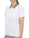 Women's Pleated Collar Silky Tech Nylon White - G/FORE - BALAAN 3