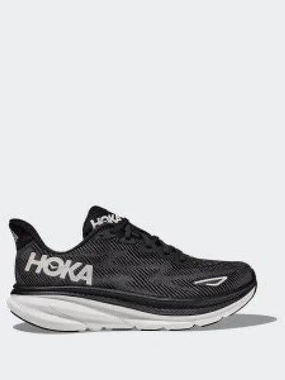 Clifton 9 Wide Low Top Sneakers Black - HOKA ONE ONE - BALAAN 2