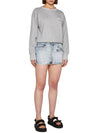 Shard Embroidered Logo Sweatshirt Grey - ISABEL MARANT - BALAAN 4