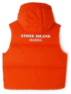 Marina Back Logo Print Vest Orange - STONE ISLAND - BALAAN 3