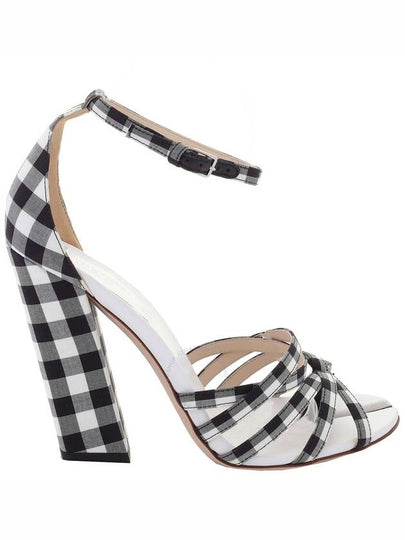 split toe gingham sandal heel black - BURBERRY - BALAAN 2