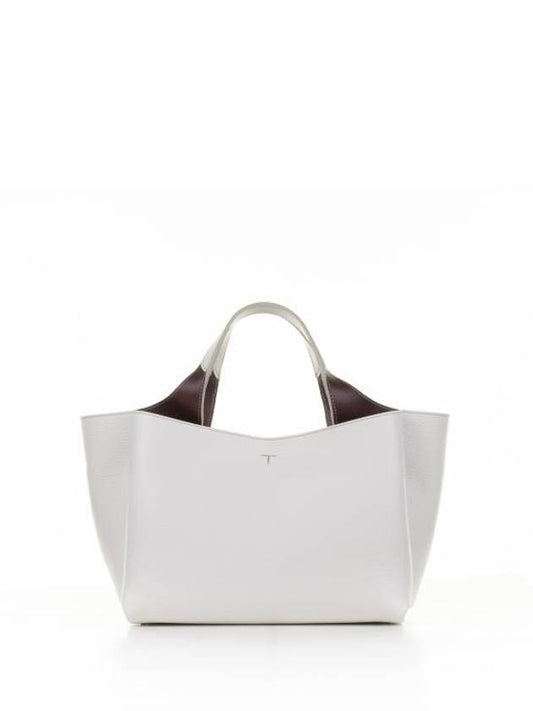 T Timeless Leather Mini Tote Bag White - TOD'S - BALAAN 1