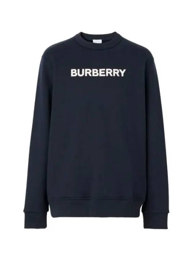 Logo Print Sweatshirt Navy - BURBERRY - BALAAN 2