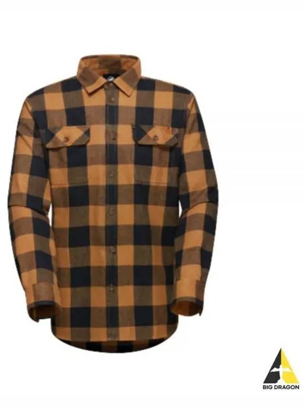 Tamaro Gingham Check Long Sleeve Shirt Orange - MAMMUT - BALAAN 2