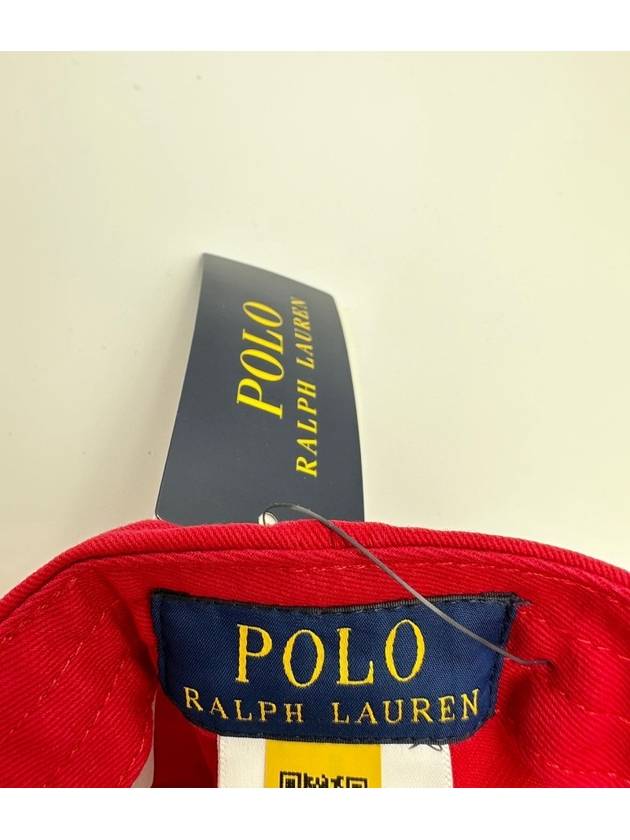 Logo Detail Ball Cap Red - POLO RALPH LAUREN - BALAAN 8