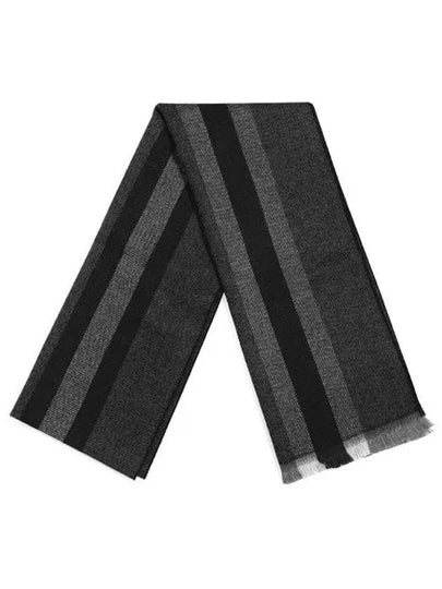 Gucci Stripe Print Wool Muffler Grey - GUCCI - BALAAN 2