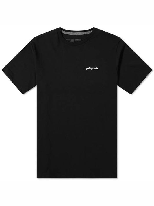 P 6 Logo Responsibili Short Sleeve T-Shirt Black - PATAGONIA - BALAAN 2