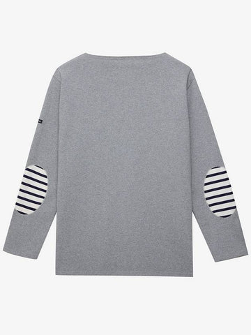 Gildo Elbow Patch Plain Gris Long Sleeve TShirt - SAINT JAMES - BALAAN 1