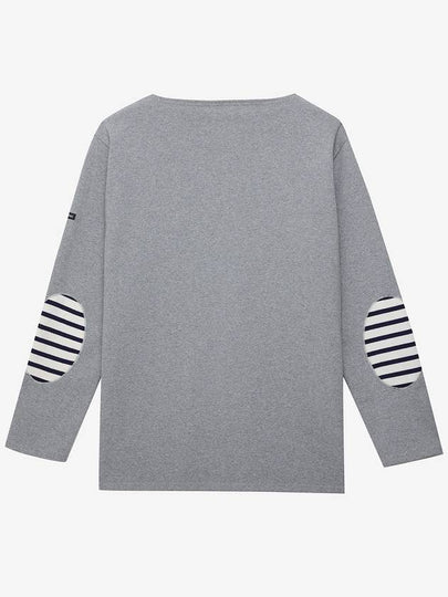 Gildo R Elbow Patch Plain Long Sleeve T-Shirt Grey - SAINT JAMES - BALAAN 2