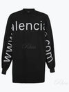 Embroidered Logo Sweatshirt Black - BALENCIAGA - BALAAN 2