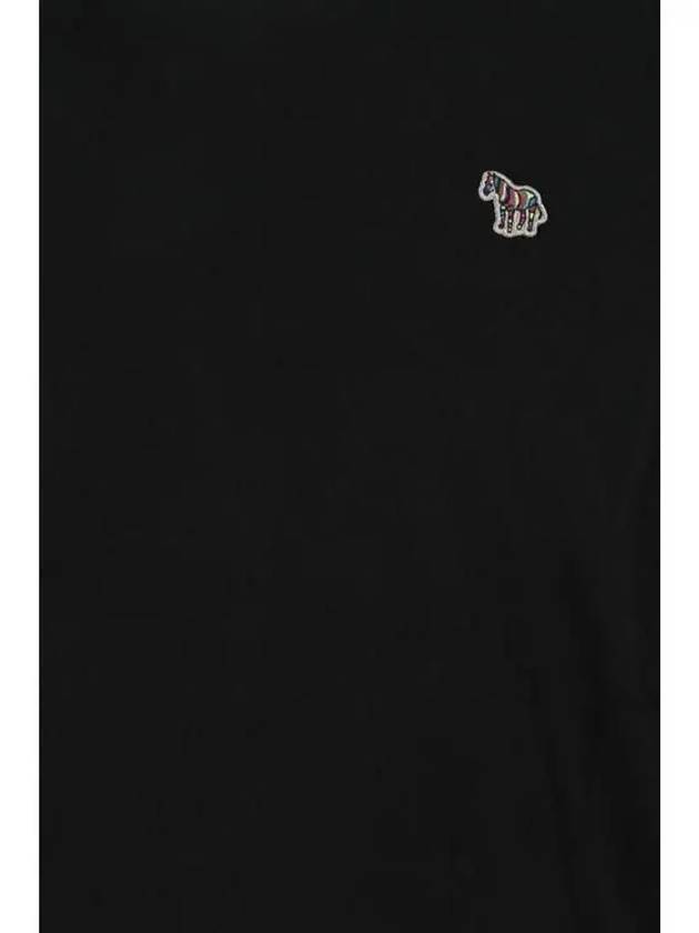 Zebra Patch Cotton Long Sleeve T-Shirt Black - PAUL SMITH - BALAAN 6