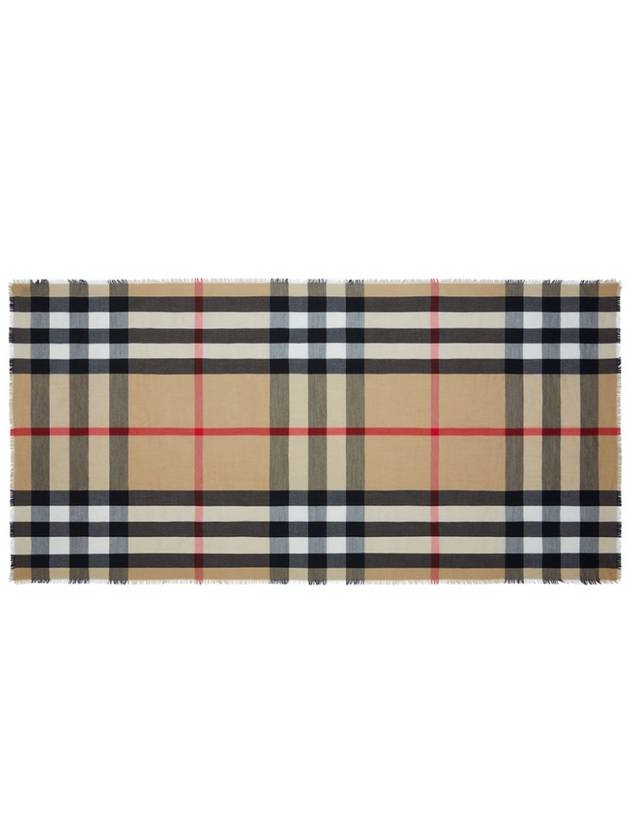 Lightweight Check Cashmere Scarf Beige - BURBERRY - BALAAN 10