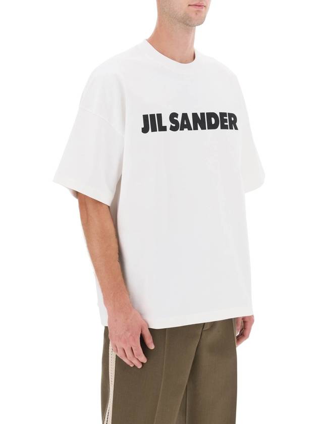 logo print boxy t-shirt - JIL SANDER - BALAAN 2