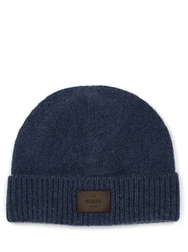 Deep Emerald Blue Logo Cashmere Beanie T27CA73002 N61 1210587 - BERLUTI - BALAAN 1