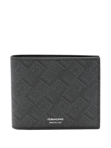 Monogram Half Wallet Nero - SALVATORE FERRAGAMO - BALAAN 1