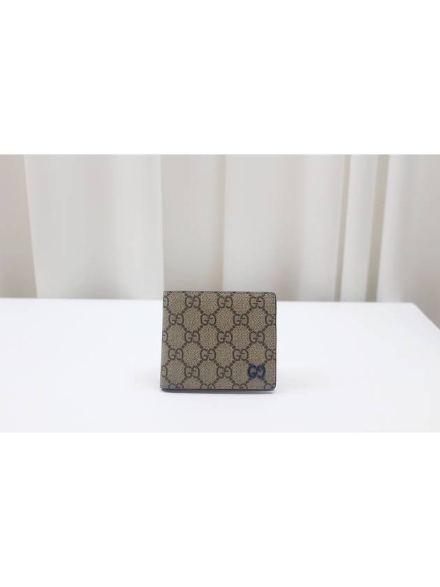 GG blue logo half wallet 768243 - GUCCI - BALAAN 1