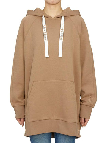 Ospite Embroidered Logo Hoodie Camel - MAX MARA - BALAAN 1