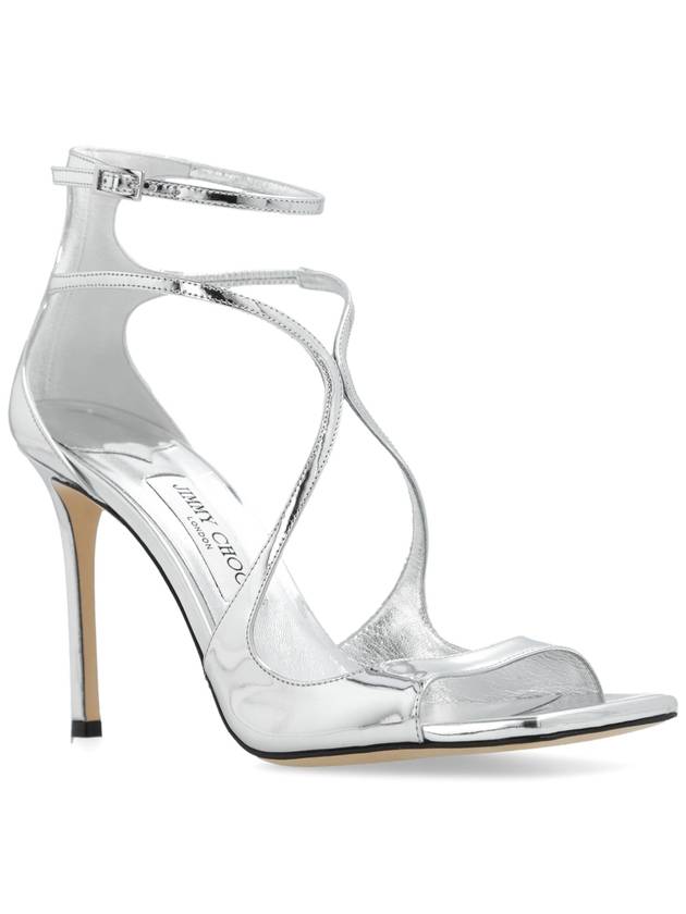 Jimmy Choo ‘Azia’ Heeled Sandals, Women's, Silver - JIMMY CHOO - BALAAN 4