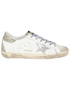 Superstar Glitter Tab Leather Low Top Sneakers Silver White - GOLDEN GOOSE - BALAAN 4