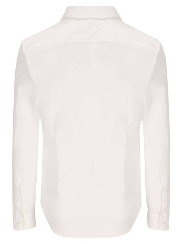 Stretch Cotton Poplin Long Sleeve Shirt White - GUCCI - BALAAN 3