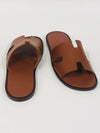 Izmir Leather Slippers Gold - HERMES - BALAAN 5