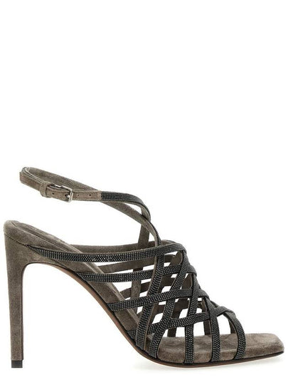 23 fw Suede Sandals WITH Jewel Application MZSFC2471C8212 B0650756195 - BRUNELLO CUCINELLI - BALAAN 2