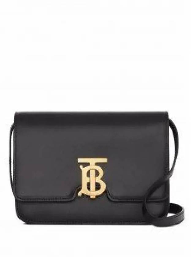 Small Leather TB Shoulder Bag Black - BURBERRY - BALAAN 2