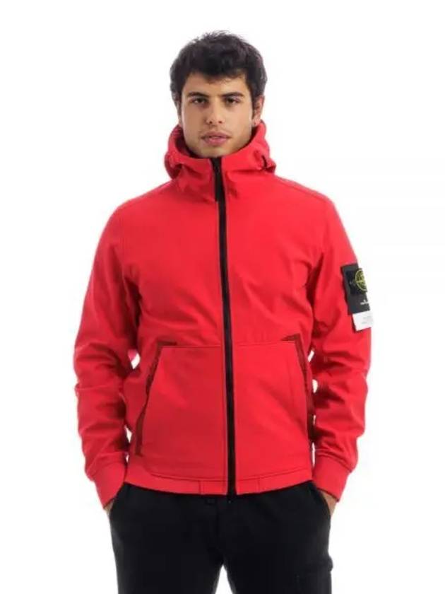 Wappen Patch Hooded Jacket Red Green 7715Q0122 - STONE ISLAND - BALAAN 1