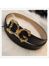 Women's DG Leather Belt Black - DOLCE&GABBANA - BALAAN.