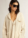 Women's Papyrus Colored Cotton Hoodie Beige - GOLDEN GOOSE - BALAAN 2