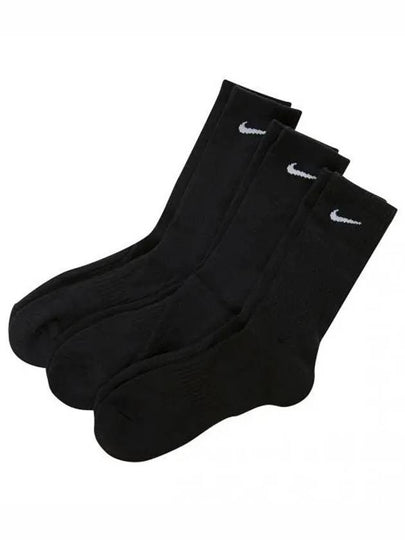 Everyday Cushioned Training Crew Socks 3 Pack Black - NIKE - BALAAN 2