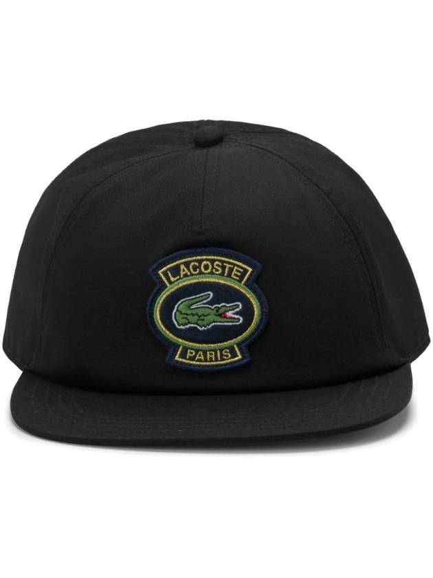 Logo Patch Badge Accent Cap Black - LACOSTE - BALAAN 1