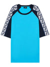 FF Raglan Short Sleeve T-Shirt Blue - FENDI - BALAAN 9