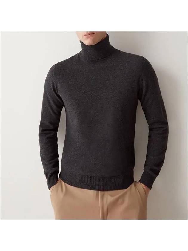 Le Cashmere Blend Turtleneck Sweater Dark Gray - COLMAR - BALAAN 6