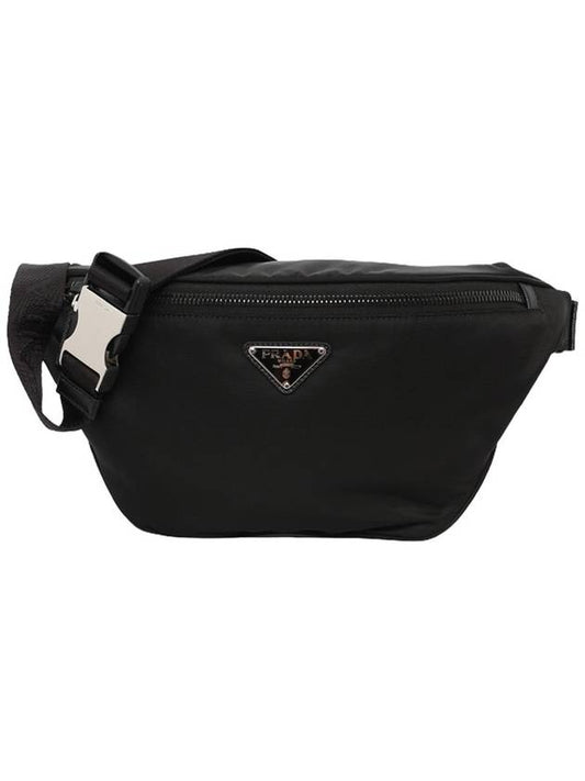 Logo Re-Nylon Fabric Belt Bag Black - PRADA - BALAAN 2