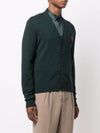 Small Heart Logo Cardigan Green - AMI - BALAAN 6