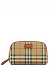 Check Pouch Bag Beige - BURBERRY - BALAAN 2