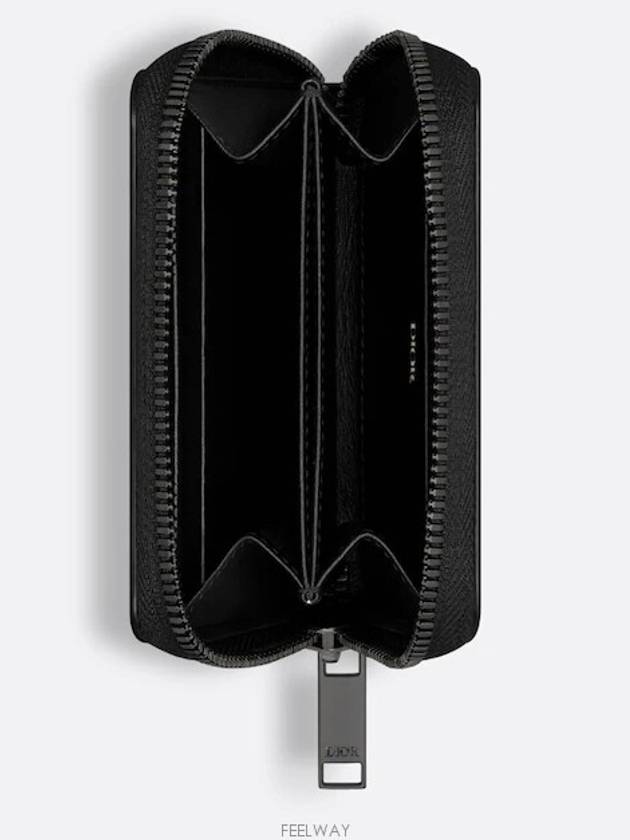 Zipper Coin Purse Black Dior Gravity Leather - DIOR - BALAAN 3