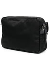 Re-Nylon Saffiano Leather Shoulder Bag Black - PRADA - BALAAN 3