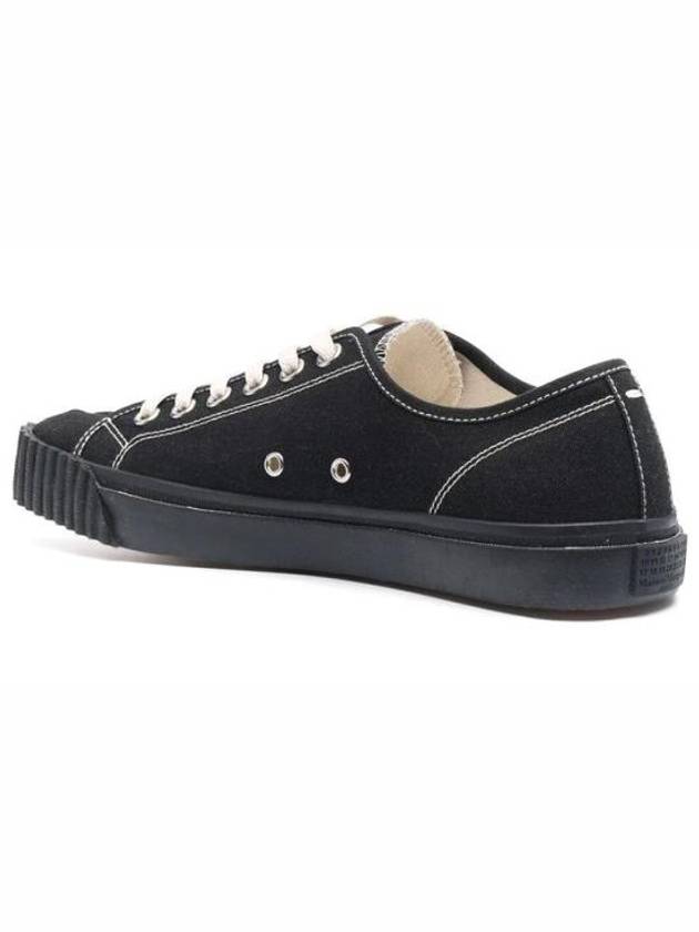 Tabi Cotton Low Top Sneakers Black - MAISON MARGIELA - BALAAN 4