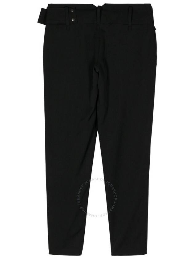 Yohji Yamamoto Gabardine Belted Tapered Trousers, Brand Size 2 (Medium) - YOHJI YAMAMOTO - BALAAN 2