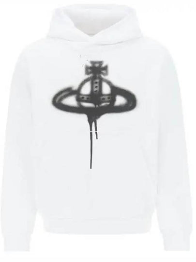 Spray ORB Logo Print Hoodie White - VIVIENNE WESTWOOD - BALAAN 2