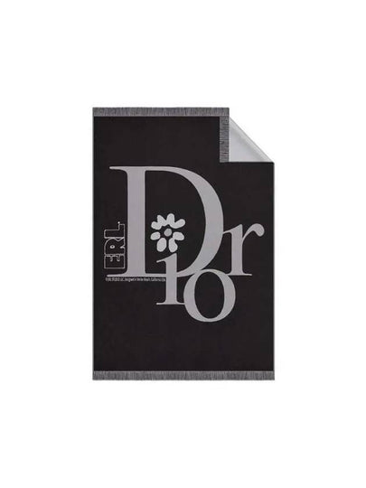 ERL Logo Blanket Muffler Black - DIOR - BALAAN 2