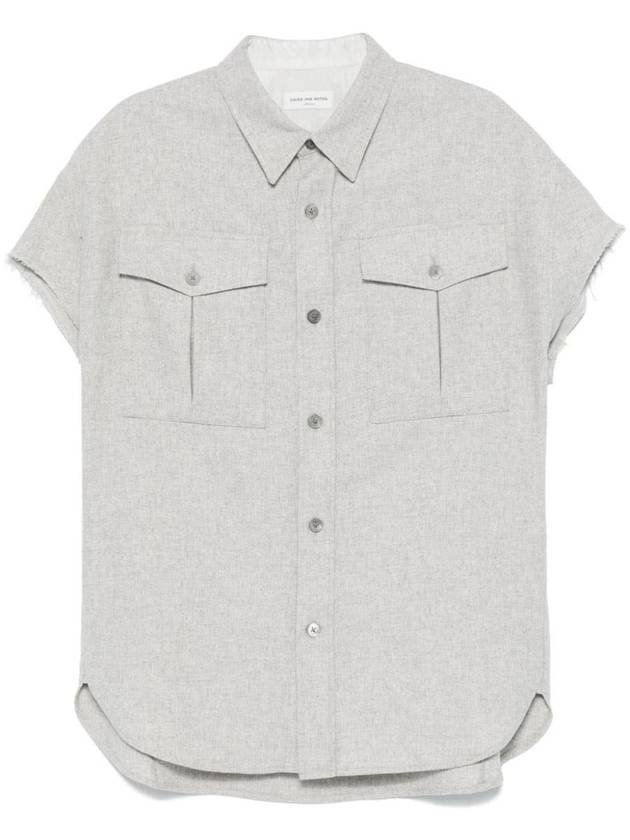 Dries Van Noten Cilloth 9261 M.W. Gray Shirt - DRIES VAN NOTEN - BALAAN 1