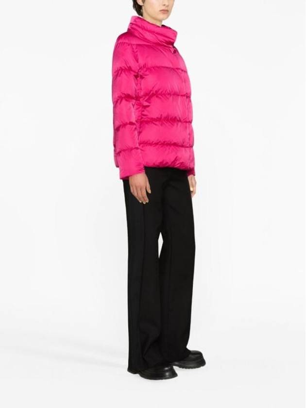 Satin & Lady Faux Fur Hooded Padding Fuchsia - HERNO - BALAAN 4