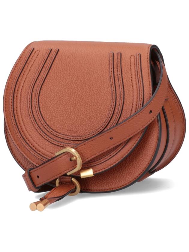 Marcie Saddle Small Grained Leather Cross Bag Tan - CHLOE - BALAAN 3