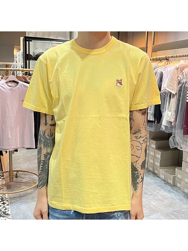 Fox Head Patch Classic Short Sleeve T-Shirt Yellow - MAISON KITSUNE - BALAAN 3