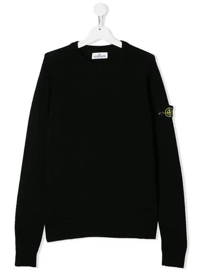 Kids Waffen Crew Neck Knit Black 7116506A1 V0029 - STONE ISLAND - BALAAN 2