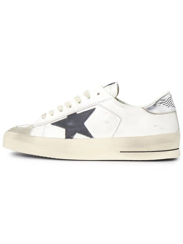 Stardan Leather Low Top Sneakers White Grey - GOLDEN GOOSE - BALAAN 4