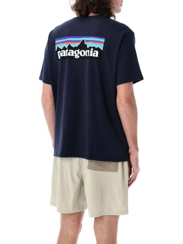 P 6 Logo Responsibili Short Sleeve T-Shirt Navy - PATAGONIA - BALAAN 3